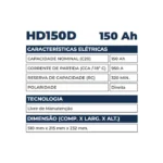 Bateria Kondor 150Ah - HD150D - Imagem 2