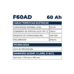 Bateria Kondor 60Ah - F60AD - Imagem 2