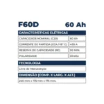 Bateria Kondor 60Ah - F60D - Imagem 2