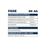 Bateria Kondor 60Ah - F60E-
