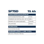 Bateria Kondor 75Ah - SF75D - Imagem 2