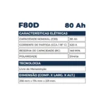 Bateria Kondor 80Ah - F80D - Imagem 2